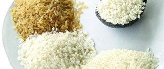 Main types of rice